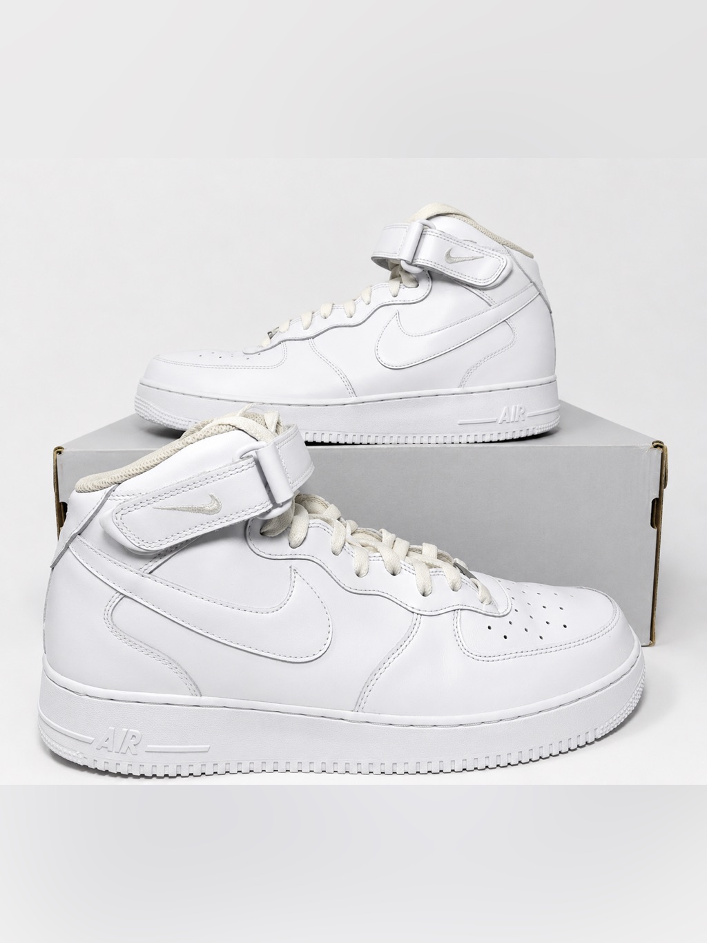 Nike Air Force 1 Mid ‘07 Triple White Cw2289-111 Men’s Size 13